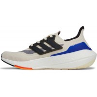 Кроссовки Adidas Ultra Boost бело-серые с синим